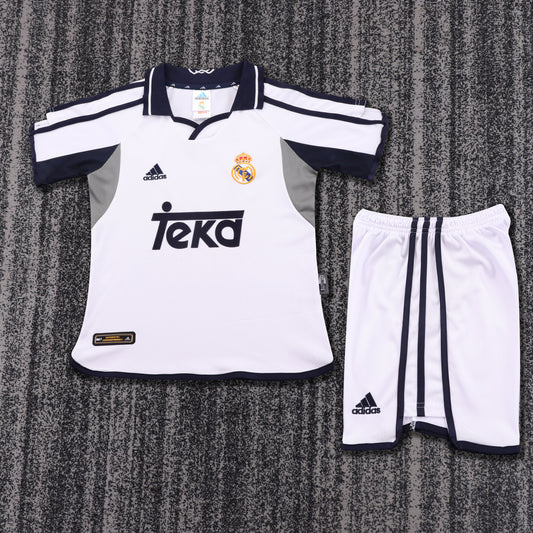 Kit Infantil Real Madrid Home Retrô 99/00 - Branco