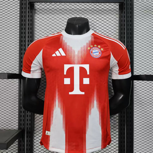 Bayern de Munique Home 25/26 Jogador Adidas - Vermelho e Branco