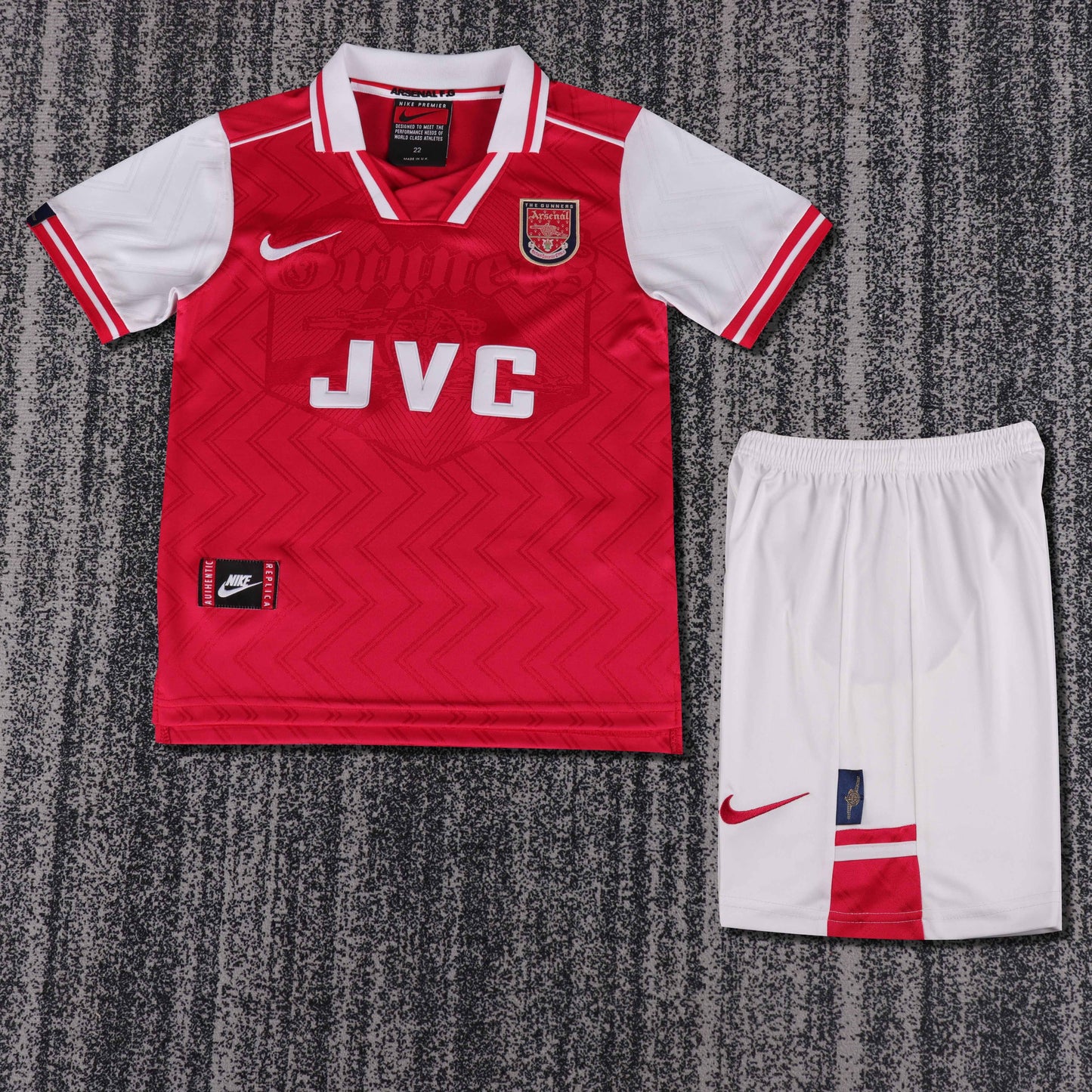 Kit Infantil Arsenal Home Retrô 96/97 - Vermelho