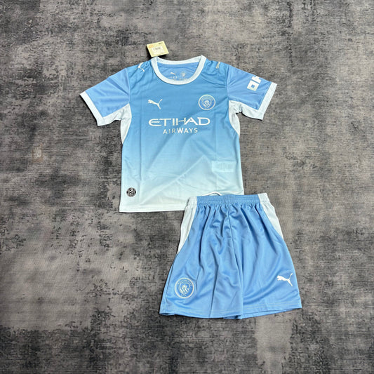 Kit Infantil Manchester City Home 26/27 - Azul
