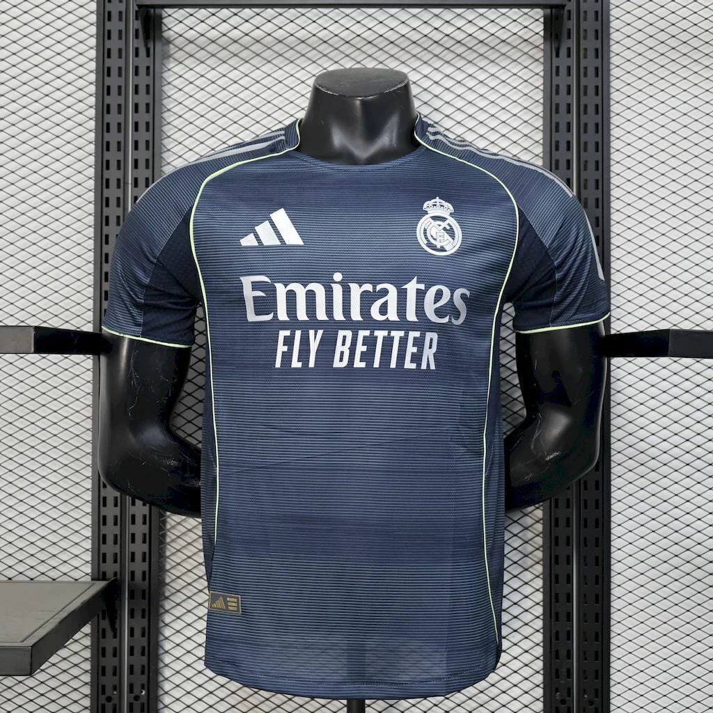 Real Madrid Away 25/26 Jogador Adidas - Cinza Escuro