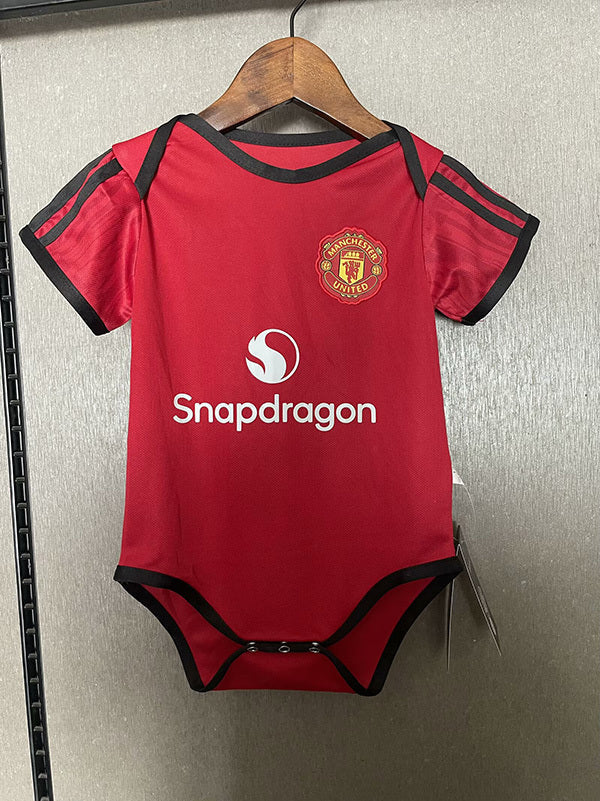 Body Bebê Infantil Manchester United Home 24/25 - Vermelho