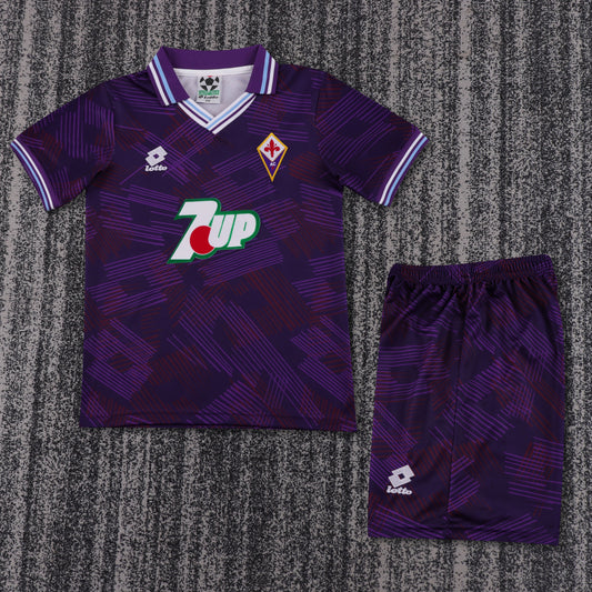 Kit Infantil Fiorentina Home Retrô 1992  - Roxo