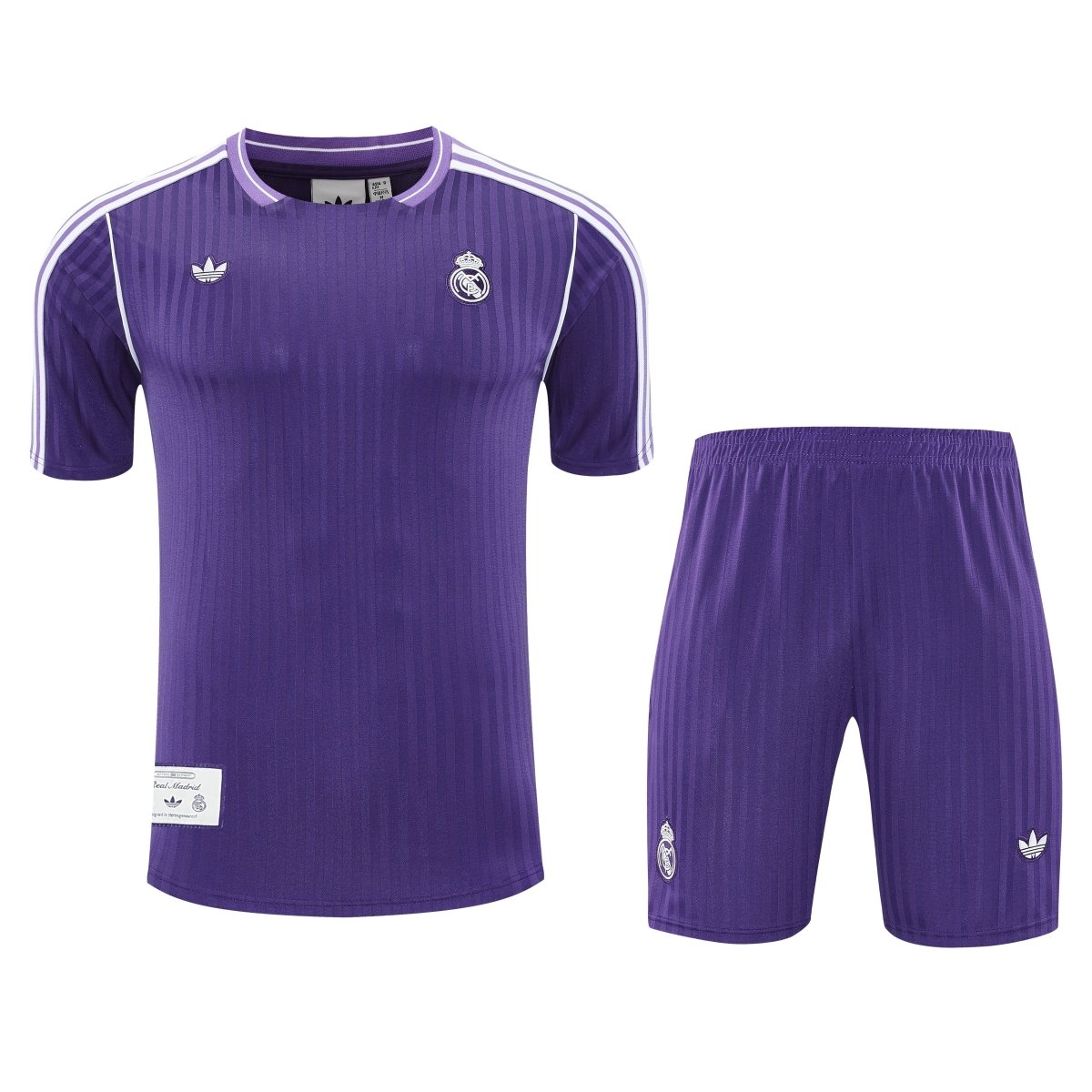 Kit de Treino Adulto Real Madrid 25/26 Short e Camisa -Roxo