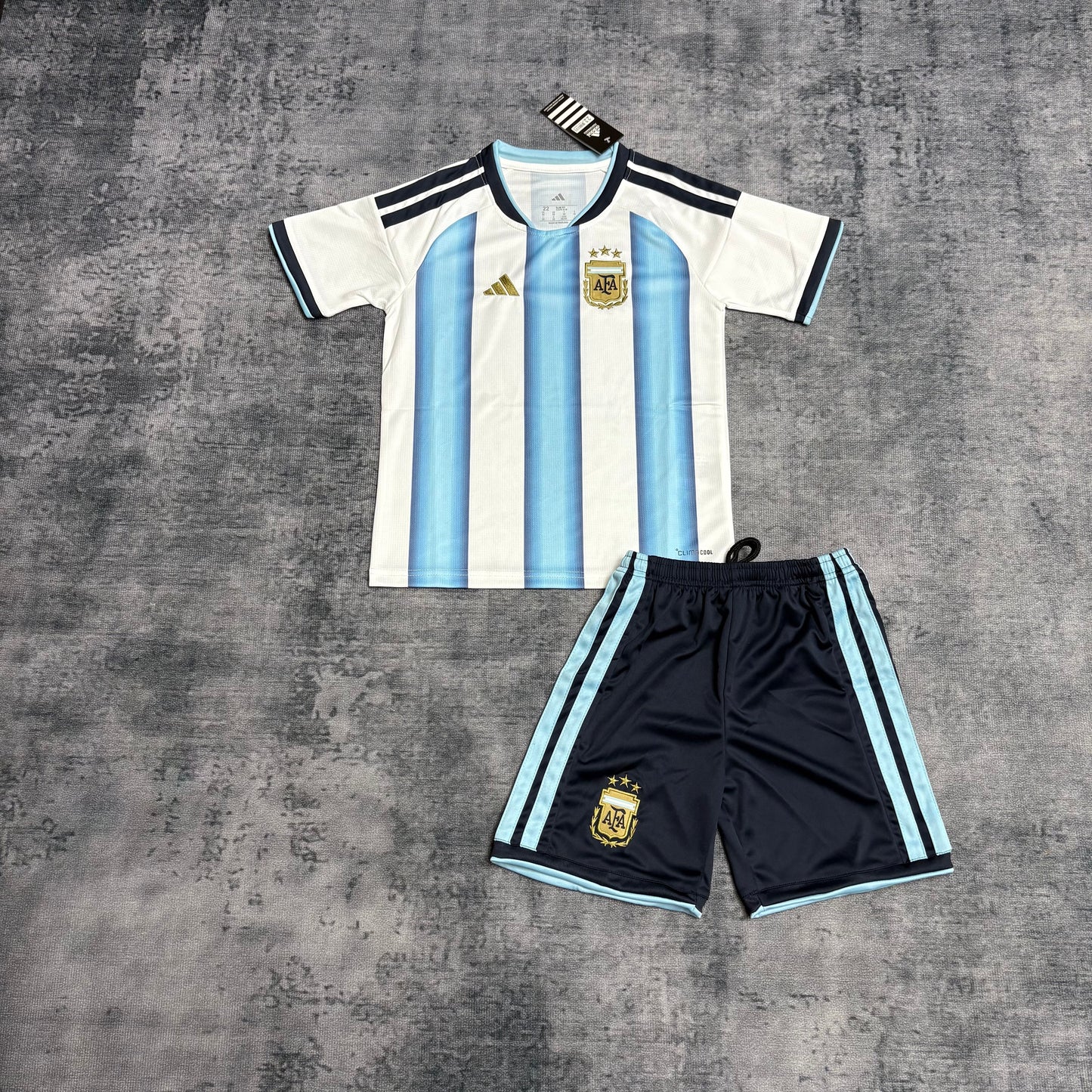 Kit Infantil Argentina Home 26/27 - Azul e Branca