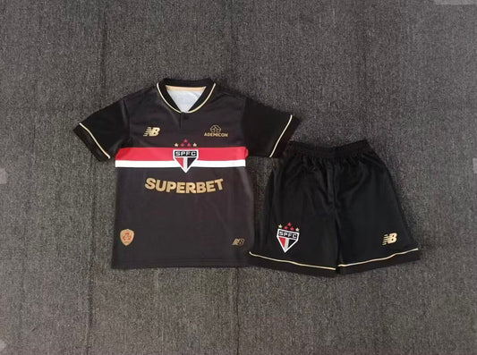 Kit Infantil São Paulo Third 25/26 - Preto