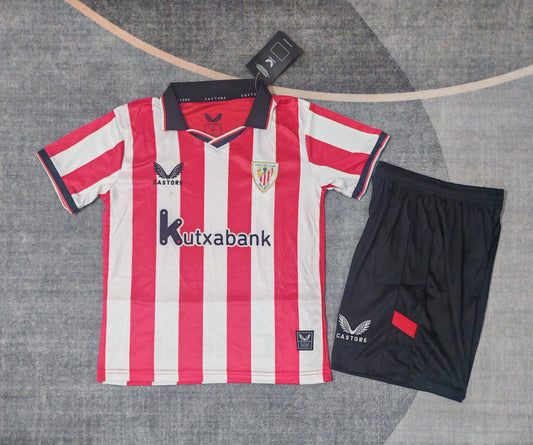 Kit Infantil Athletic Bilbao Home 25/26 - Vermelho e Branco