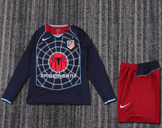 Kit Infantil Atletico de Madrid Away Retrô 04/05 - Azul Escuro