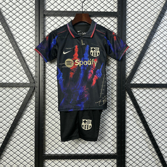 Kit Infantil Barcelona Edição Especial 25/26 - Preto e Grená