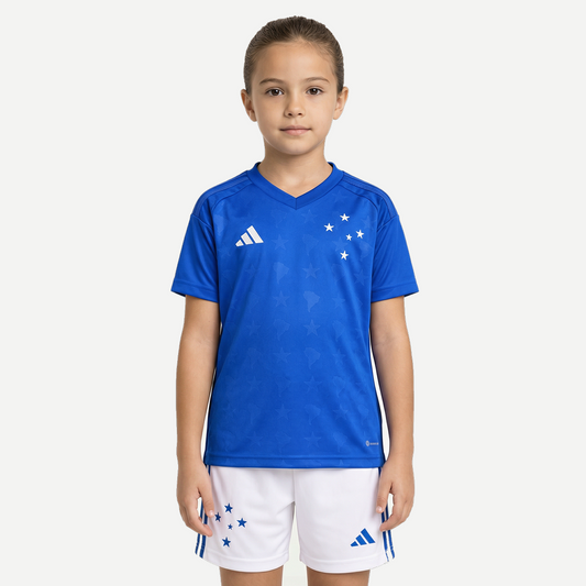 Kit Infantil Cruzeiro Home 26/27 Feminino - Azul