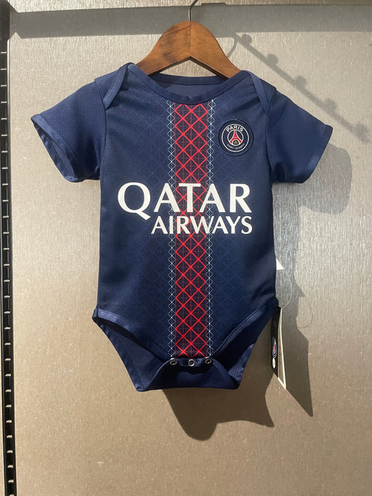 Body Bebê Infantil PSG Home 25/26 - Azul e Vermelho