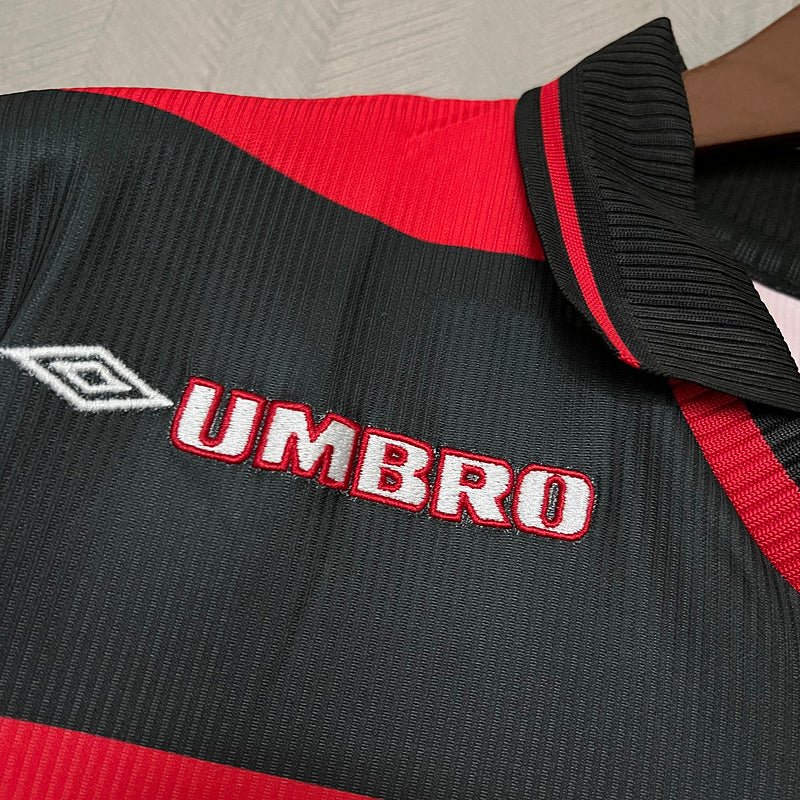 Flamengo Home Retro 1995 Masculino Umbro - Vermelho e Preto