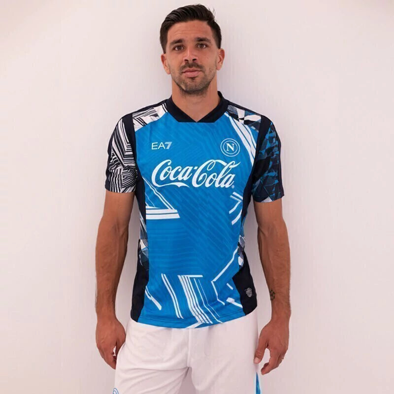 Napoli Pré Jogo 24/25 Torcedor EA7 - Azul e Preto