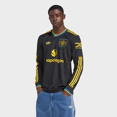 Manchester United Third 25/26 Manga Longa Torcedor Adidas - Preta