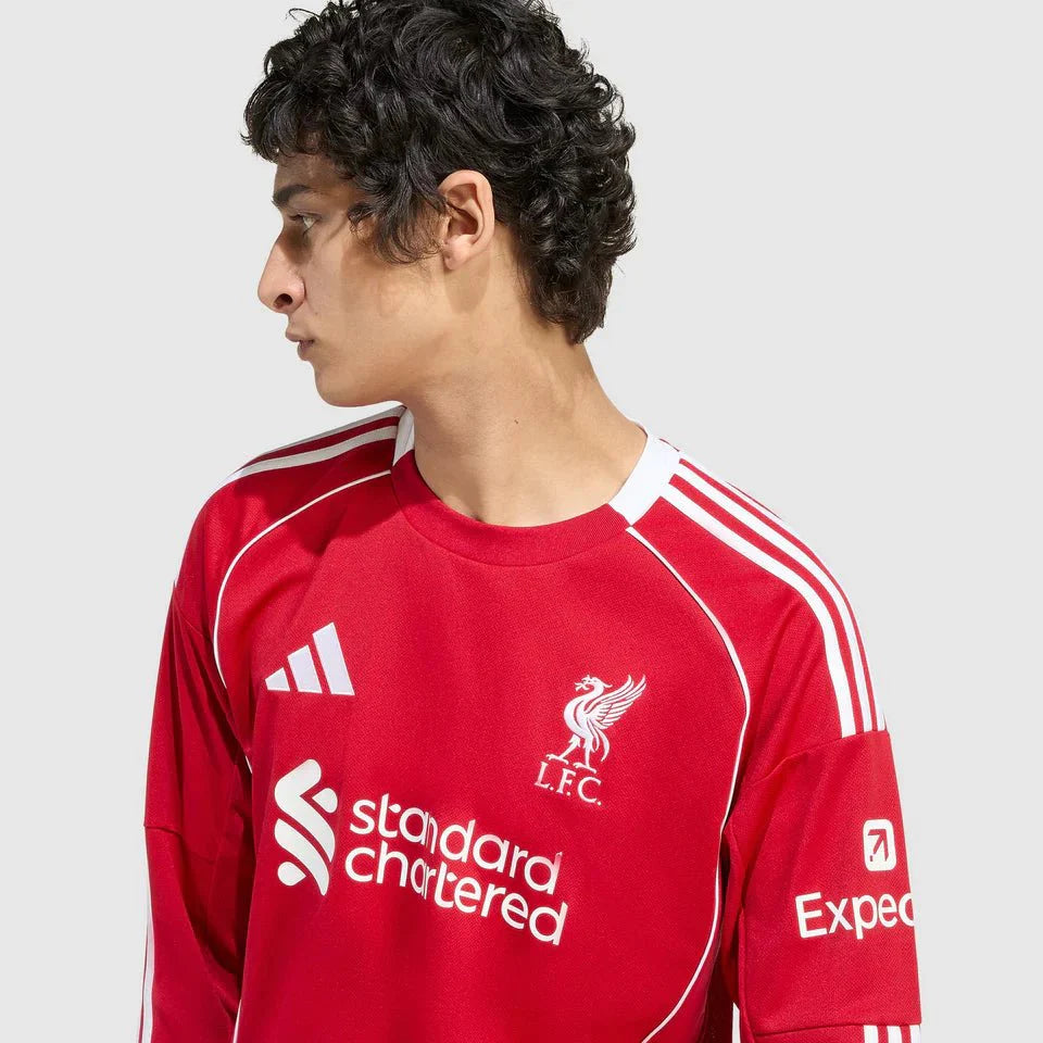 Liverpool Home 25/26 Manga Longa Adidas - Vermelha