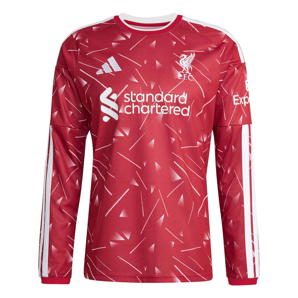 Liverpool Home 26/27 Manga Longa Adidas - Vermelho