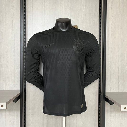 Corinthians Away 24/25 Jogador Manga Longa Masculino - Preta