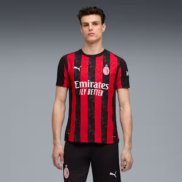 Milan Home 25/26 Jogador Puma - Vermelho e Preto