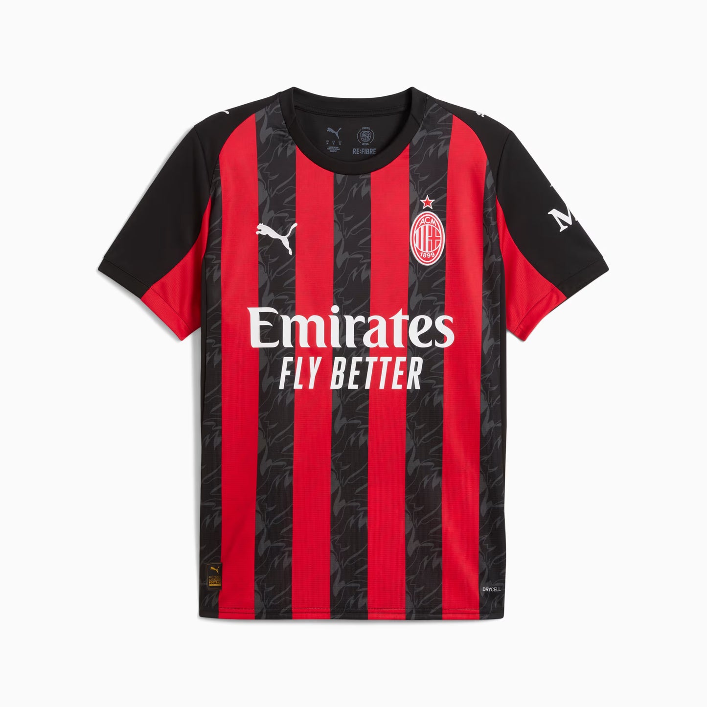 Milan Home 25/26 Torcedor Puma - Vermelho e Preto